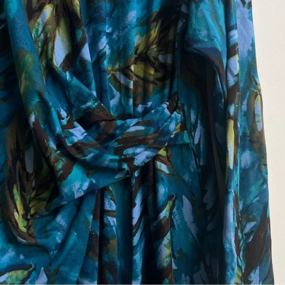 J. Jill Wearever Dress Long Sleeve Stretch Ruched Draped Feather Size 2X - Picture 7 of 13